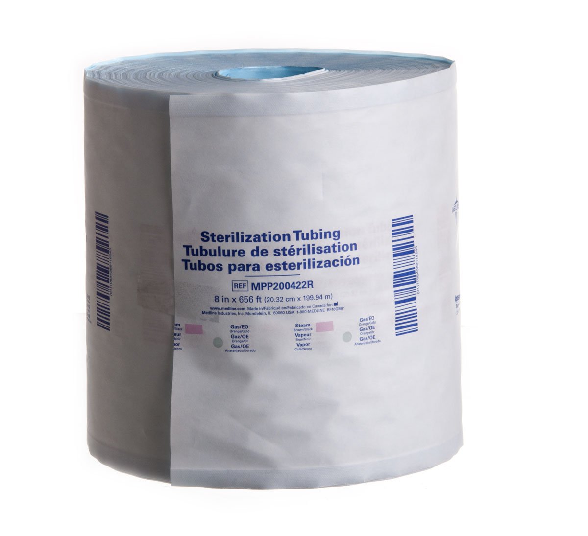 Medline Instrument Sterilization Tubing, Steam and Gas Compatible, 8 Inches x 656 Feet Roll, Case of 1 Each