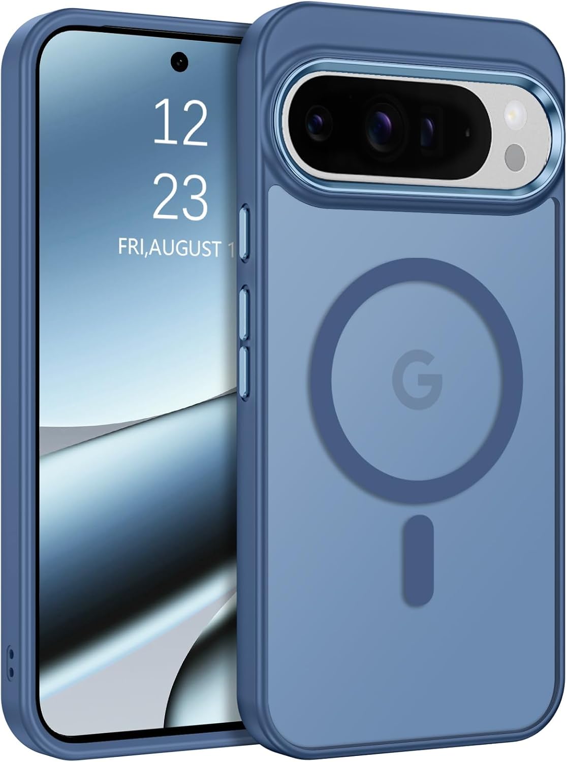 BENTOBEN for Google Pixel 10 Pro XL Case,Compatible with Magsafe Magnetic Matte Phone Case,Translucent Slim Shockproof Women Men Protective Cover for Google Pixel 10 Pro XL,Blue For Google Pixel 10 Pro XL Blue