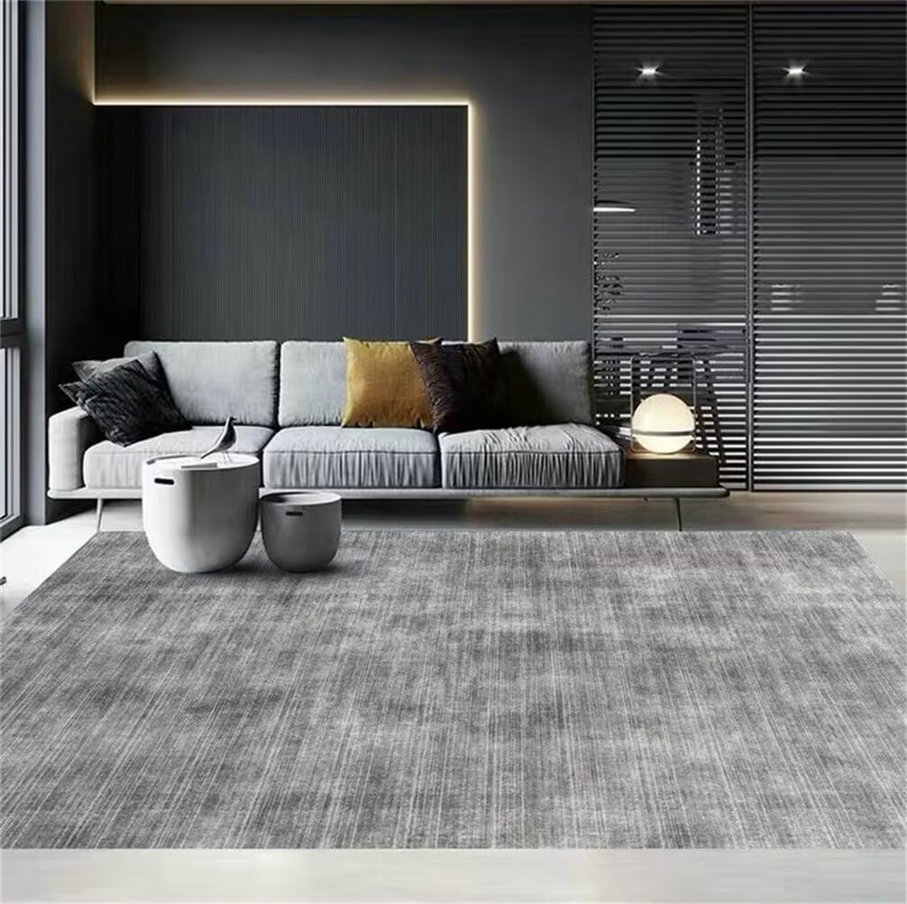 Tapis de couloir et salon facile à entretenir grand tapis gris