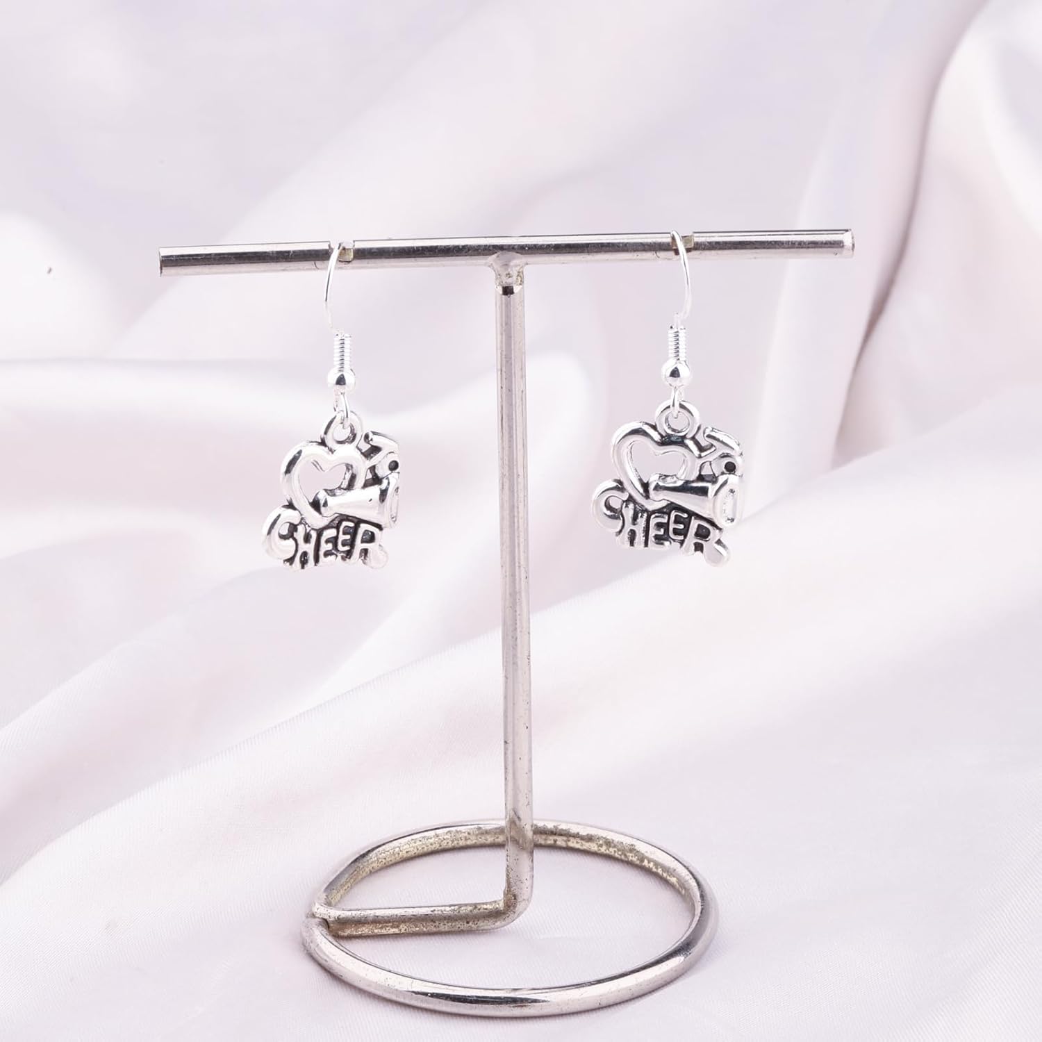 MAOFAED I Love Cheer Dangle Earring for Cheer Coaches, Cheerleader Gift, Cheering Gift, Coaches Appreciation Gifts (cheerCoachEarring) - Image 6