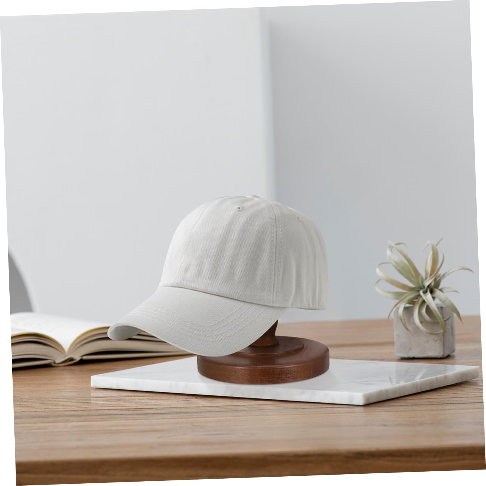 Expositor de Sombreros de Madera para Sobremesa, Soporte Vintage