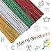 Produktbild Glitter Pfeifenreiniger,400 Stück Weihnachtsmetallic Chenilledraht Bunt Lametta Chenille Stiele für DIY Kreatives Basteln,Kunst,Hochzeit,Zuhause,Party,Weihnachtsdekoration(Rot, Gold, Silber, Grün)
