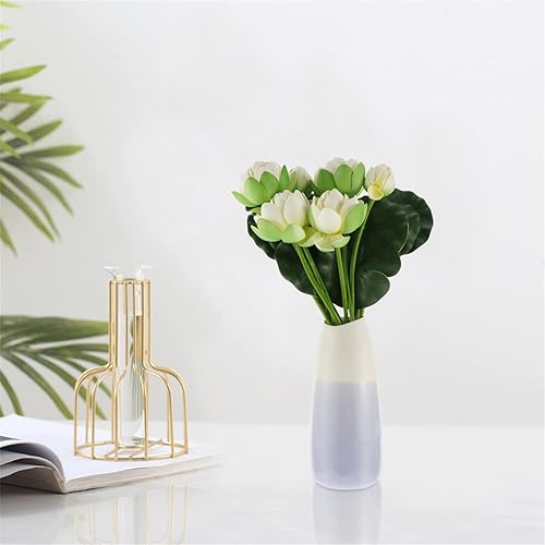 Miniatura 4 de LIFKOME Decoración del hogar, ramos de flores artificiales de simulación, tallo de lirio de agua, ramas falsas, 2 piezas para decoración del hogar,