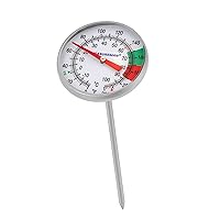 Vista 5 de MEASUREMAN Termómetro de Leche, Termómetro de Lectura Instantánea para Alimentos/Carne, Tamaño de Bolsillo, Apto para Lavavajillas, Rojo