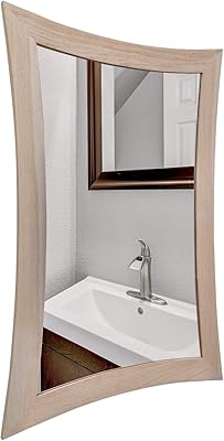 EcoDecors Curvature Teak Wall Mirror, 24 x 35, Driftwood