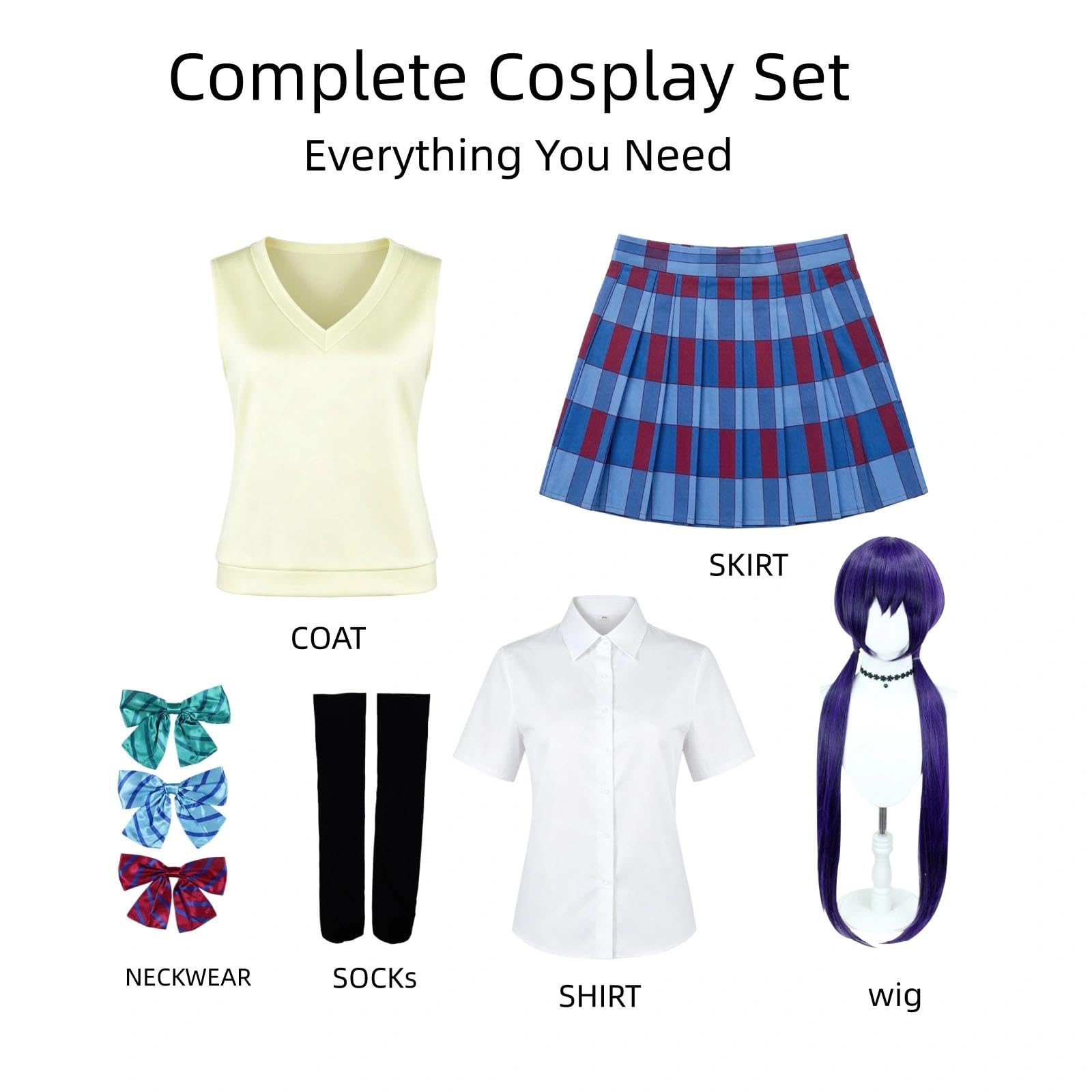 Halloween Kostüm für Erwachsene, Karneval Rollenspiel Cosplay Komplettset – Nozomi Tojo Stil