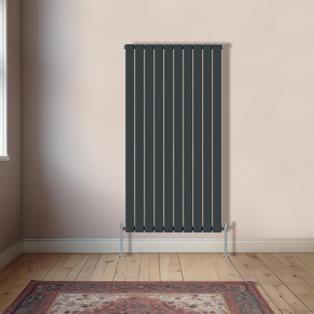 NRG Vertical 1600x680mm Single Flat Panel Designer Radiator Anthracite — image 1