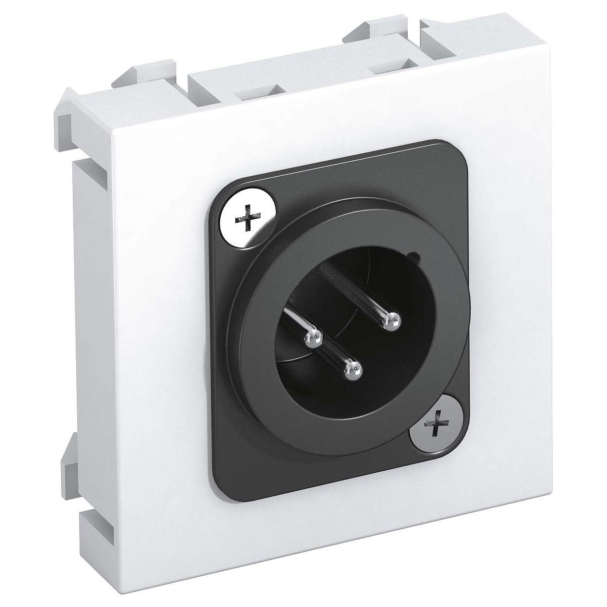 Prise multimédia XLR 3 broches à connexion soudée anti-interférence