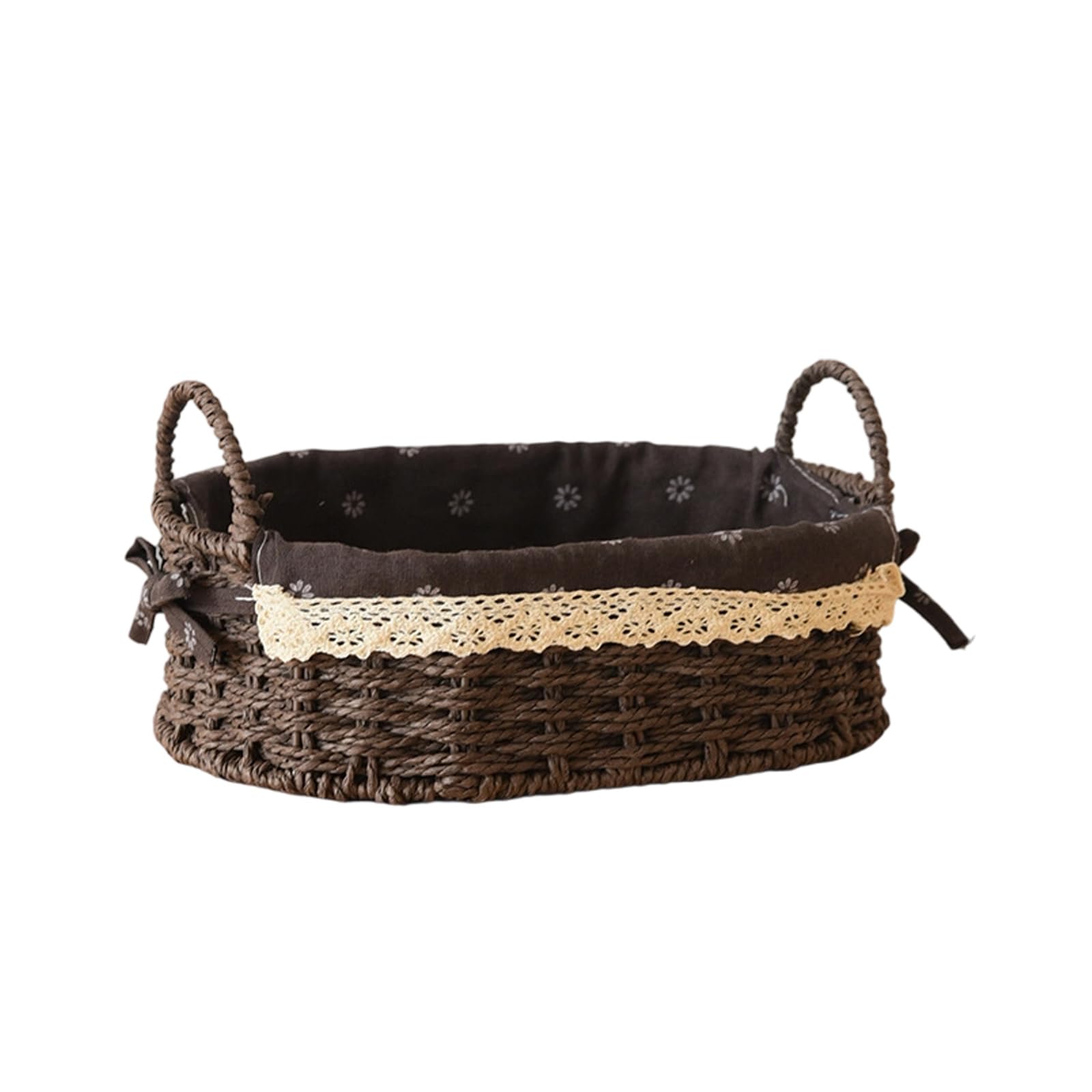 KACCDE Woven Storage Bin Large Capacity Organiser Basket for Toy Cosmetics Jewelry Book Small Items Living Room Bedroom Dresser Paper Rope Storage Basket
