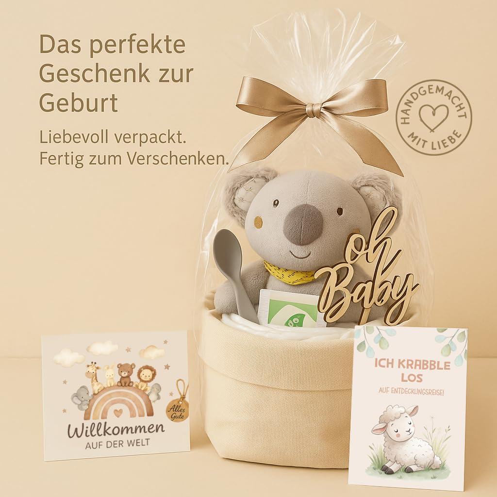 Gâteau de couches pour fille et garçon avec thermomètre koala, sac à couches bohème, cadeau de fête prénatale avec Bay Soo