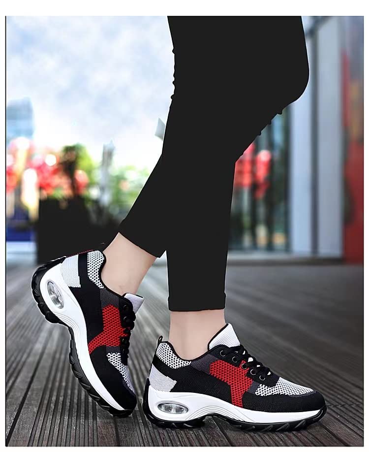 BORAMAX Running Shoes Women Tennis Shoes Lace Up Sneakers Shoes Breathable On Solid Slip Casual Women‘s Fashion Lightweight 5