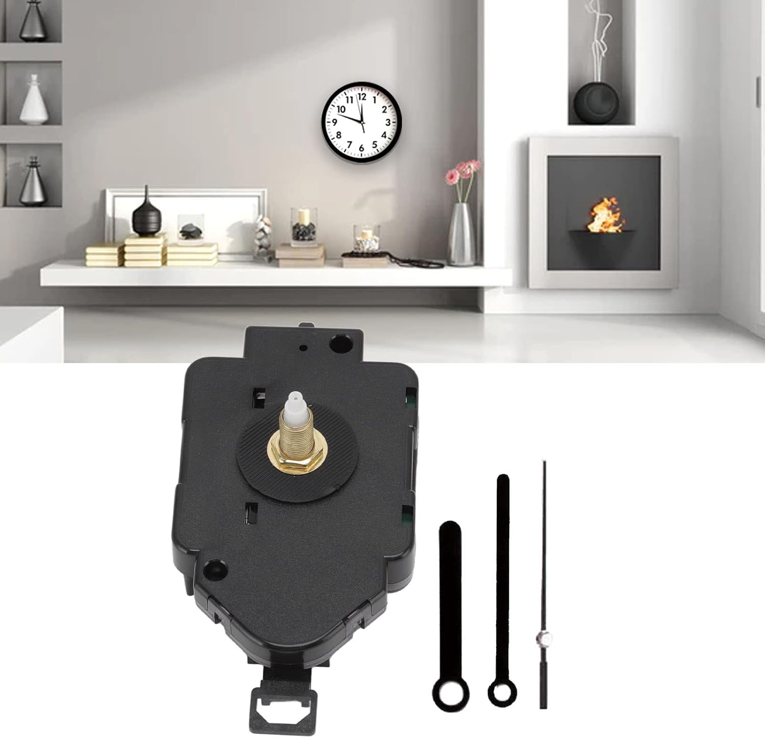 Pendulum Clock Movement Quartz, Abs DIY Movement Kits Battery Power Supply Accurate Timekeeping Quiet Noiseless Abs Plastic Pendulum Type Movement Kit