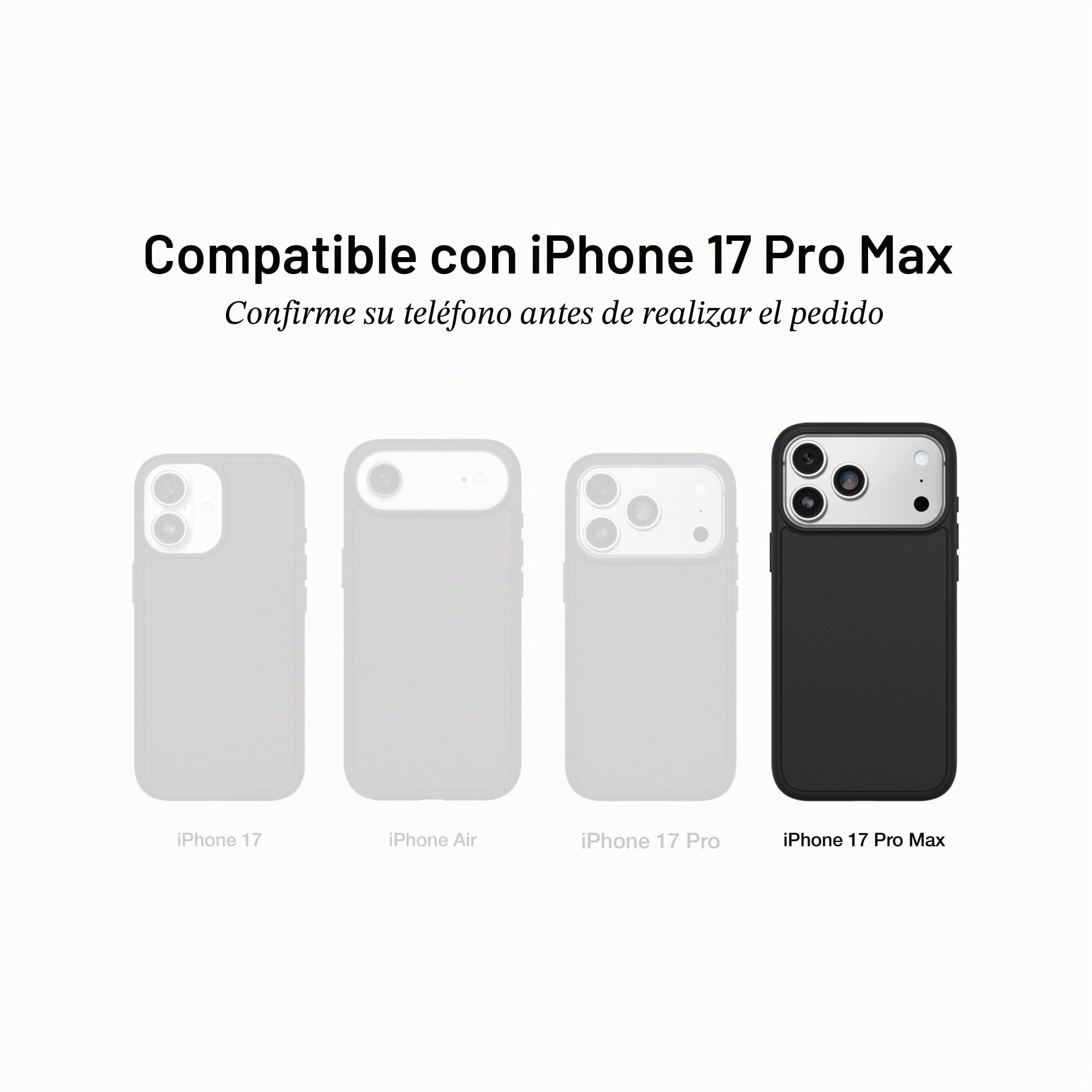 OtterBox Funda Transparente para iPhone 17 Pro MAX Defender Series Pro XT, Lado Oscuro, Negro, Resistente, Resistente y Duradera, se Ajusta a MagSafe