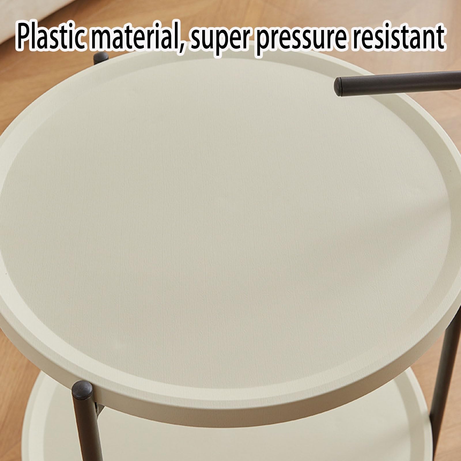 Mesa auxiliar redonda moderna pequeña con ruedas, para sala de estar y dormitorio, mesita de noche, perfecta para decoración del hogar AREBH