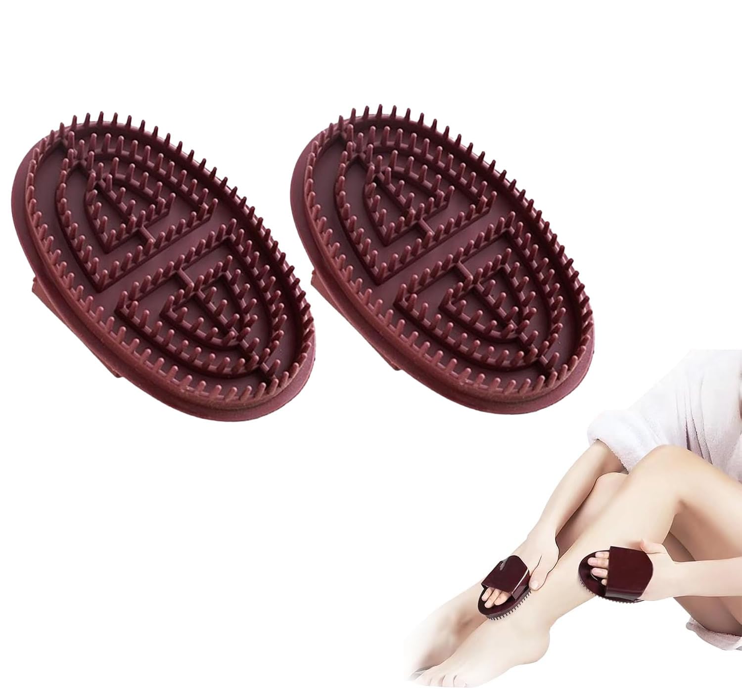 2 Piezas Gua Sha Corporal Cepillo en Seco Masajeador AnticelulÃtico Manual ReduccióN de la Piel de Naranja Herramienta Masaje Resina Masaje Meridian Brushpara Cuerpo Espalda Cuello Cara Manos