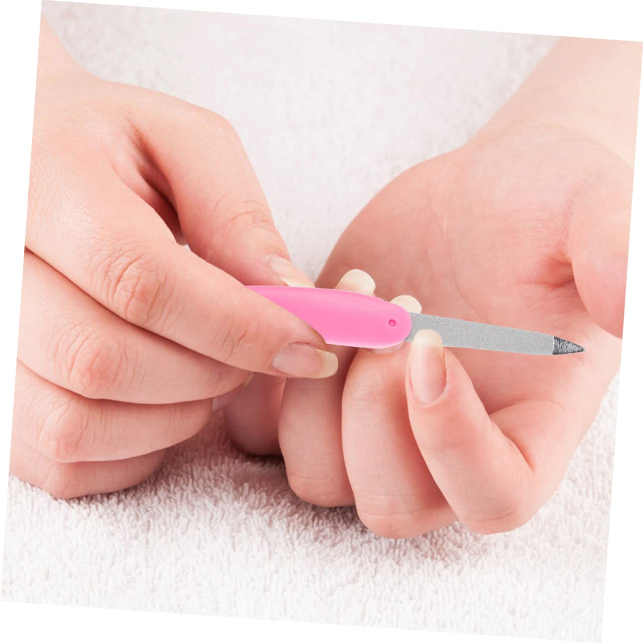 8 Stück Faltbare Metall Nagelfeilen Wiederverwendbar für Naturnägel und Maniküre Kompakt Rosa zur Nagelfeile Polieren