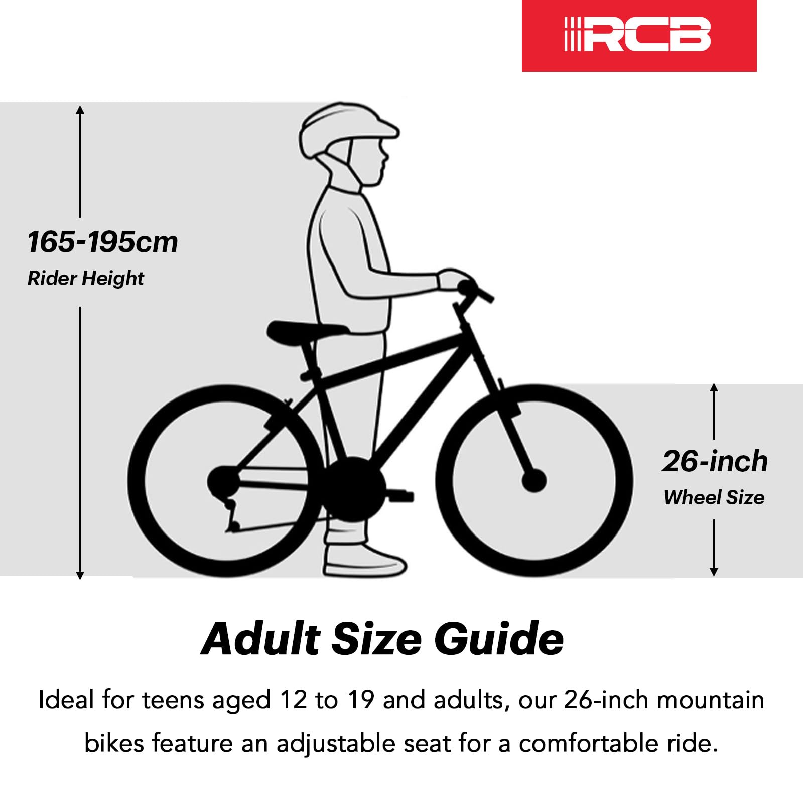 RCB GK2 26" mountain bike, 21 marce, telaio in alluminio, forcella ammortizzata, freno a disco meccanico, porta bevande, ideale per il tempo libero e il fitness, adatto per ragazzi e adulti