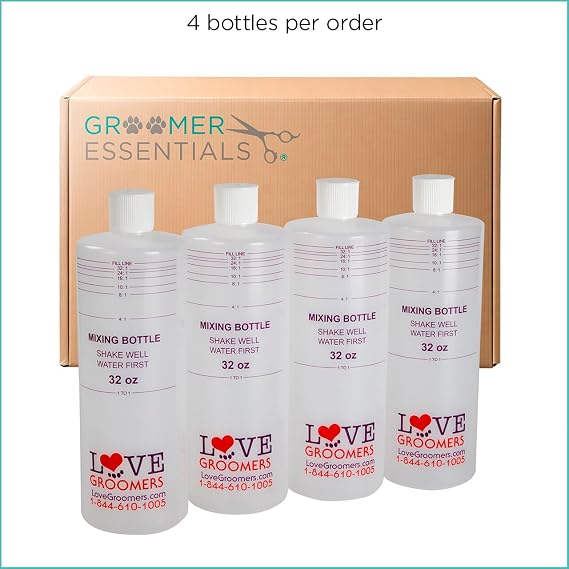 GROOMER ESSENTIALS 32oz Dilution Bottles - Set of 4