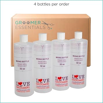 GROOMER ESSENTIALS 32oz Dilution Bottles - Set of 4