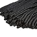 VQueen 6 Packs 12'' Synthetic Handmade Soft Dreadlocks Crochet Hair Bomba Soft Dreads Faux Locs Twist Crochet Braids Braiding Hair Extensions 1B