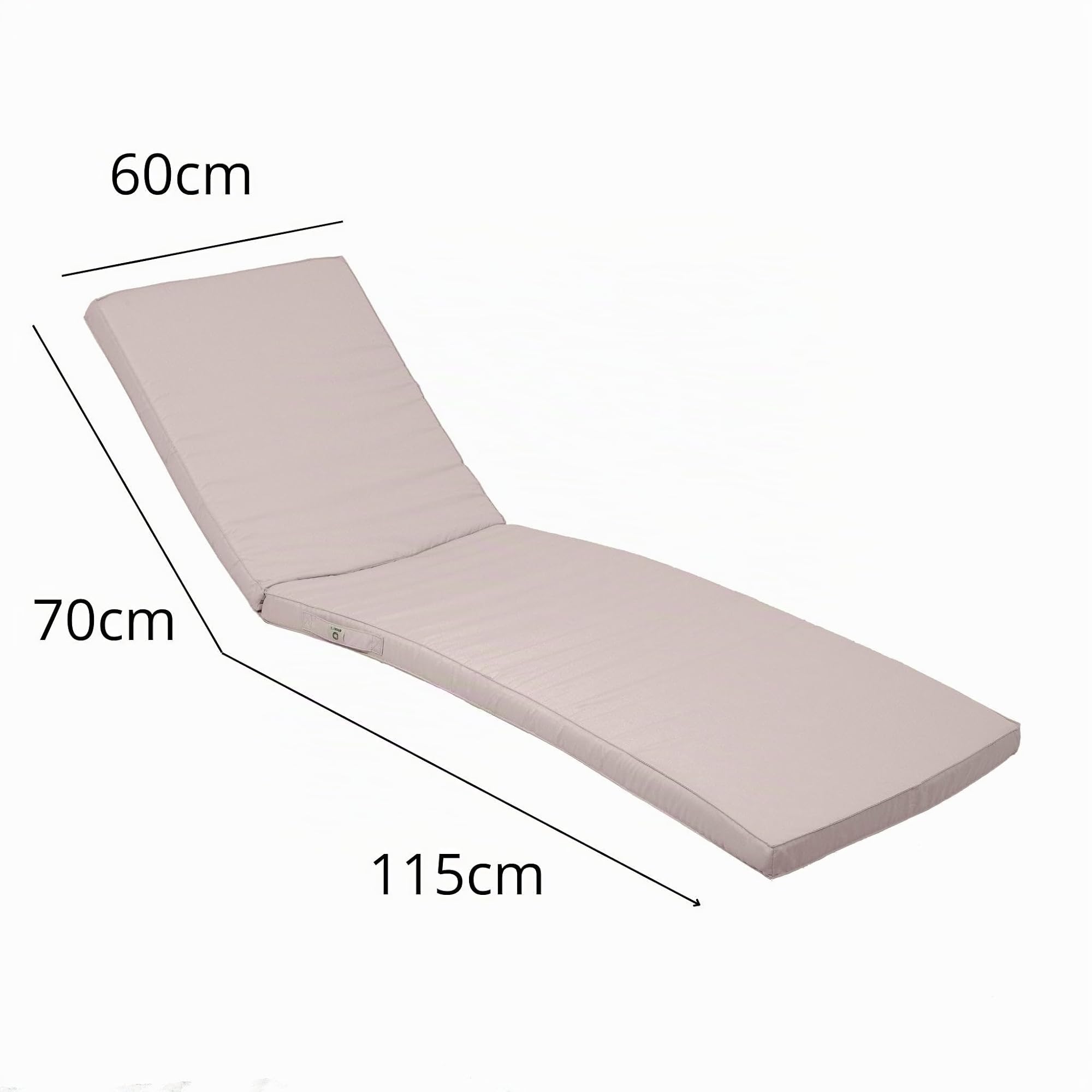 Cojín Tumbona - Desenfundable, Impermeable, Anti-UV y con 5 Correas - Colchoneta Tumbona 185x55x5CM - DÉCO Arts (Gris Claro)