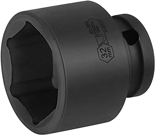 JETECH 1/2 Inch Drive 32mm Impact Socket, Chrome Molybdenum Alloy Steel, 6-Point Hex Shallow Socket for Ratchets, Torque Electric Wrenches, Strong and Durable, Metric