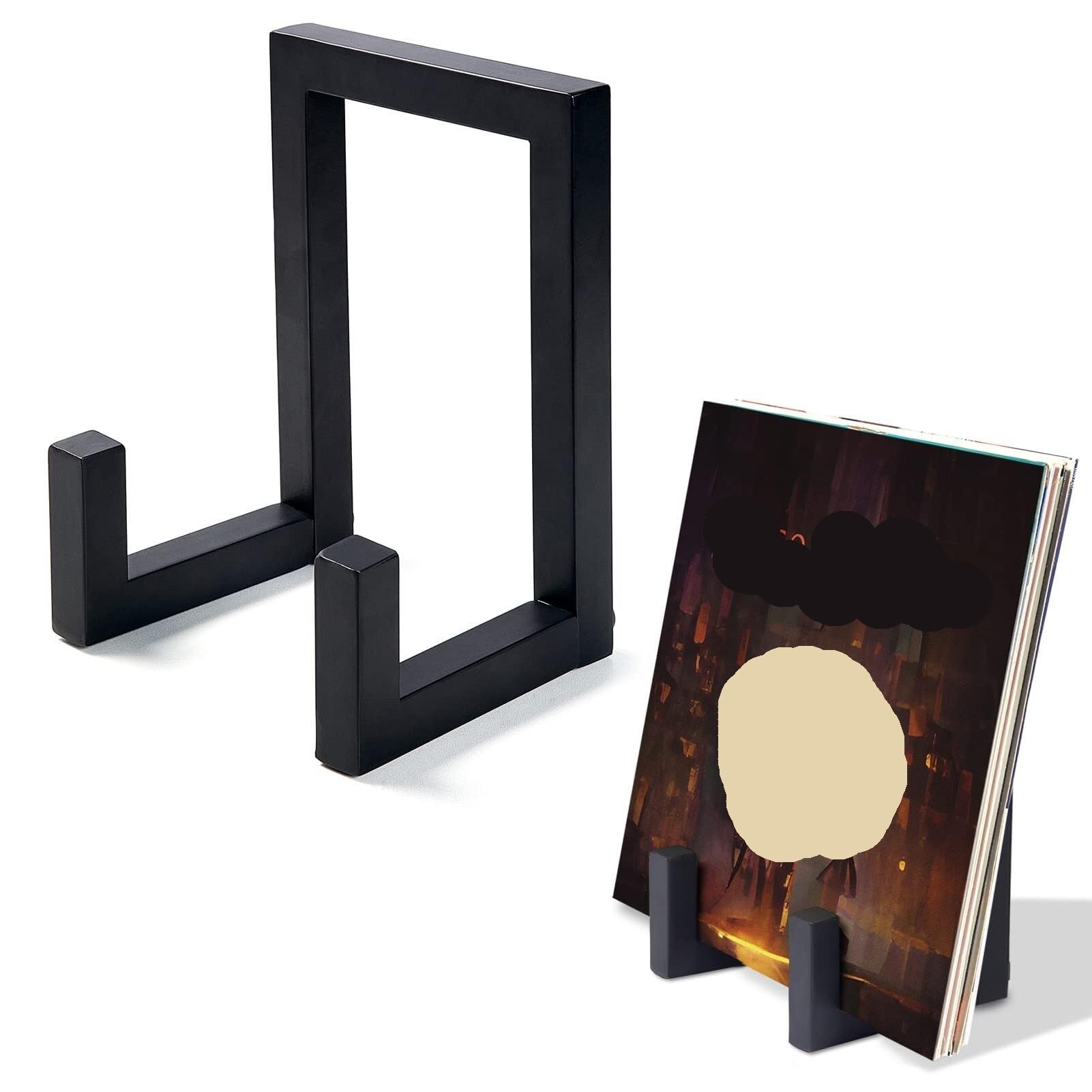 CVdrtyED Sturdy Vinyl Record Storage Metal Vinyl Record Storage Desktop Retro Minimalist Rack For LP Display Records Albums Magazine Stand