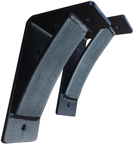 Miniatura 126 de Rustic Red Door Co. Soporte triangular de acero resistente para estante flotante, pequeño decorativo, soporte de estantería de bricolaje