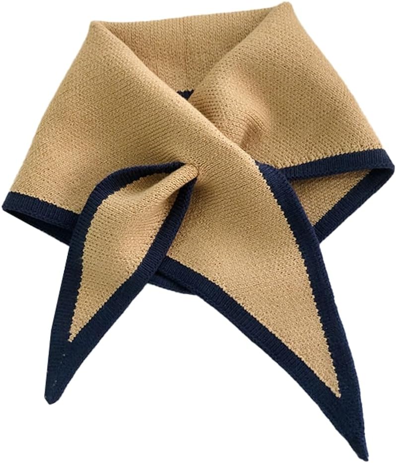 Knitted Triangle Scarf for Women Y2K Fashion Neckerchief Decoration Shawl Wraps Cape Soft Warm Scarves Neck Warmer