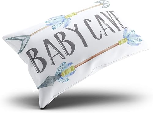 Miniatura 3 de Fundas de almohada decorativas de color azul, gris y blanco, cueva de bebé, bohemio, tribal, niño, guardería, cojín personalizable, rectangular,