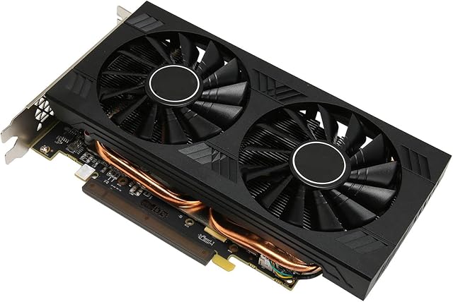 Karta Graficzna RX580 8 GB, Karta Graficzna Wideo PC GDDR5 256bit 4096x2160 z 2 Wentylatorami Chłodzącymi, Interfejsem Multimedialnym HD i Interfejsem DP Karta Graficzna do Gier do Komputera
