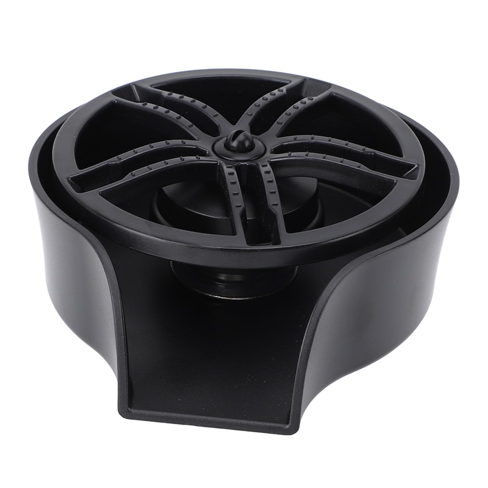TOPINCN Enjuagador de Vidrio de Metal Profesional, Potente Lavavasos para Fregaderos de Cocina, Enjuagador de Vidrio Antioxidante para Bares y Cafeterías, Acero Inoxidable (BLACK)