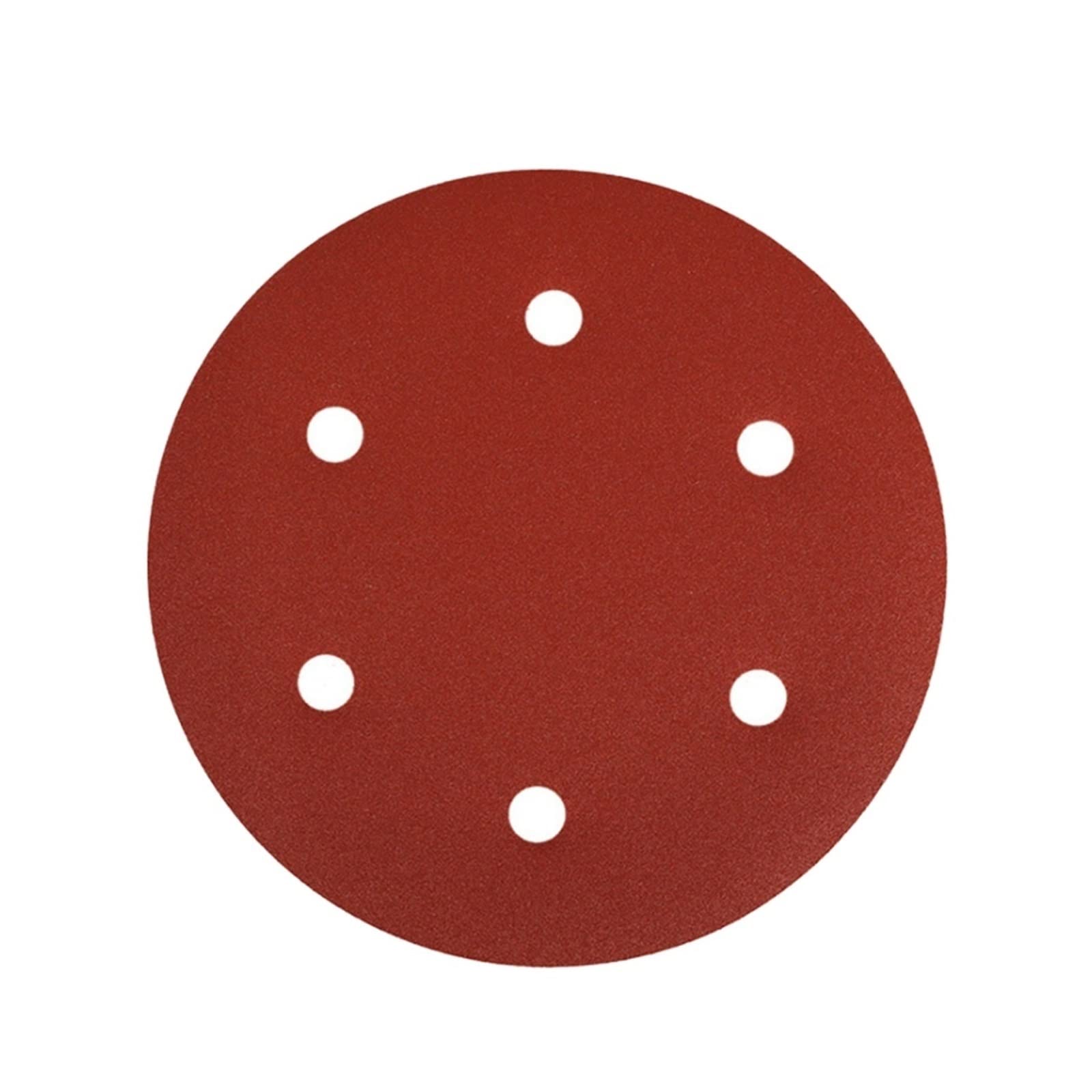WILLWA 30 Uds Papel de Lija 225mm Papel de Lija de 6 Orificios 100-320 Grano pulidor de Pared eléctrico Pulido lijadora de Paneles de Yeso Gancho y Bucle (Size : 100 Grit 30pcs)