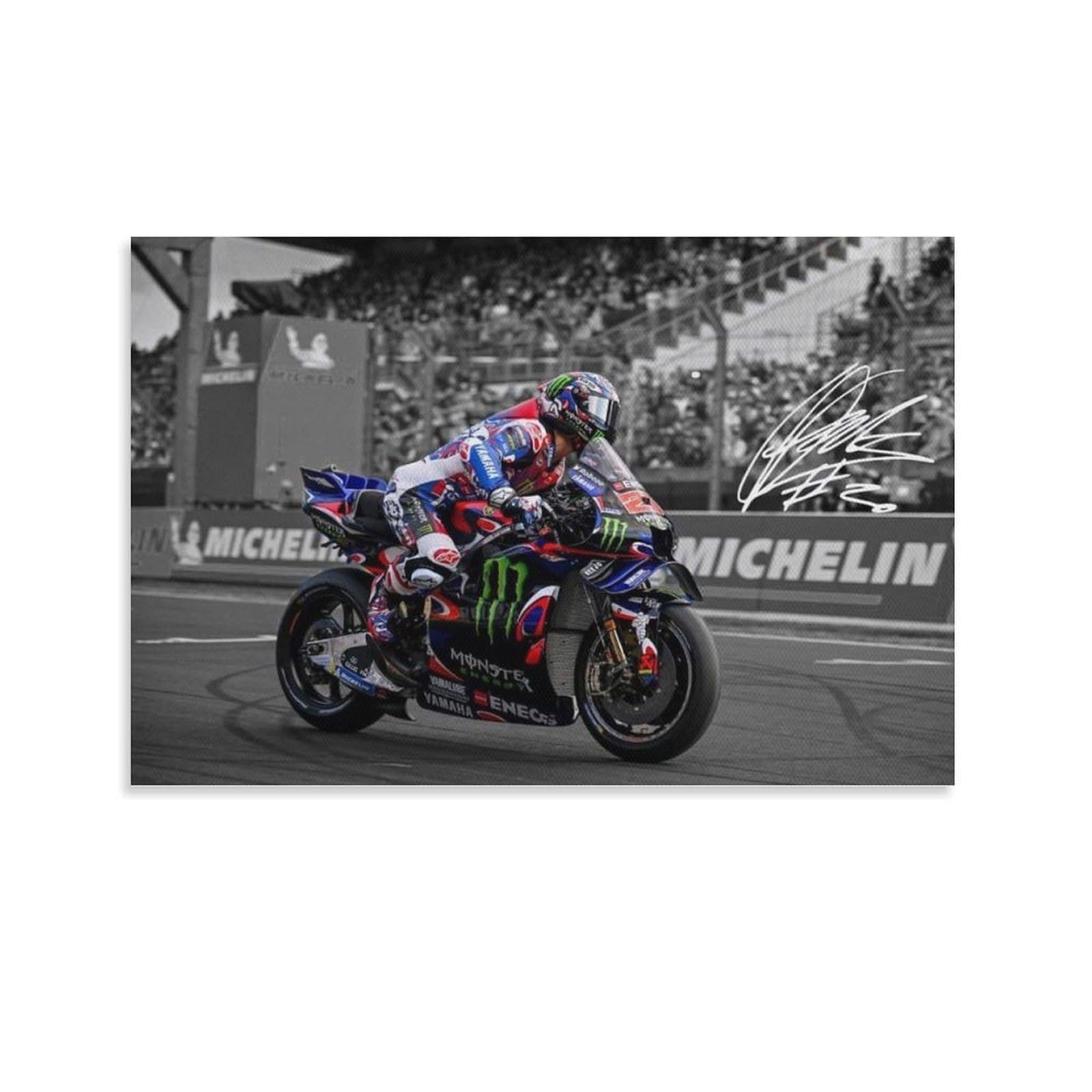FCOIN Fabio Quartararo Canvas Poster Posters Wall Art Painting Canvas Prints Decor Poster Artworks 16x24inch(40x60cm)