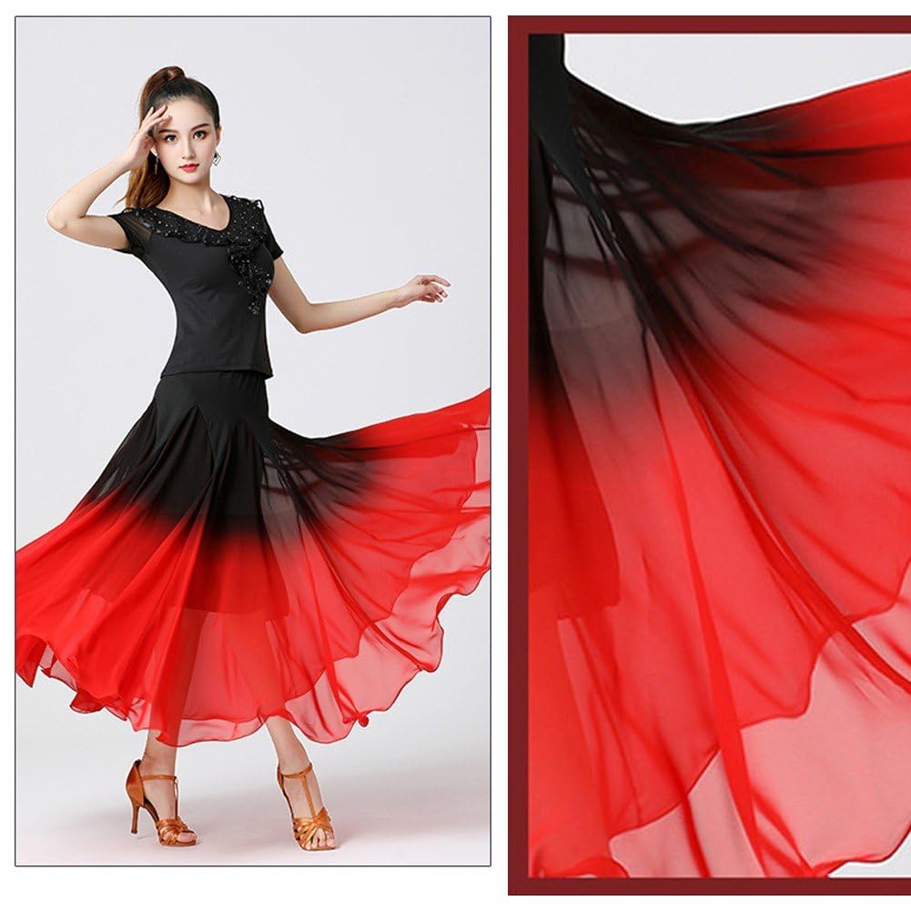 Gonna Ballo Flamenco Gonna Altalena Sfumata Costumi di Danza del Ventre Gonne Messicane Folcloristiche Spagnole Costume di Danza del Ventre