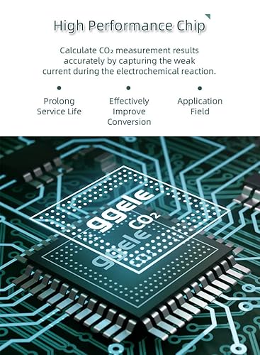 Miniatura 5 de Medidor de calidad del aire interior 8 en 1, detector de CO2, monitor de calidad del aire WiFi, sensor NDIR, medidor de CO2 detecta CO2, PM2.5,