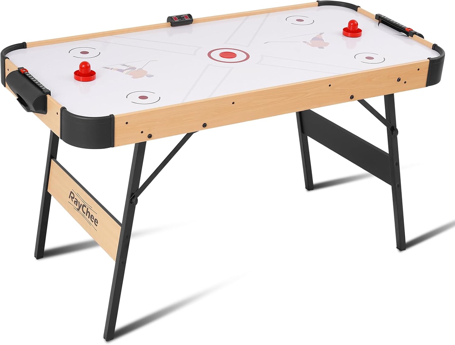 Foldable Air Hockey Table, Folding Indoor Hockey Game Table with Powerful Motor, Accurate Digital LED Scoreboard, Includes 2 Pucks and 2 Pushers, Perfect for Kids and Adults