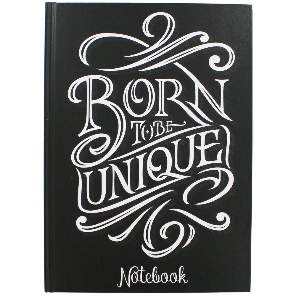 A4 Casebound Born to Be Unique Plain Notebook