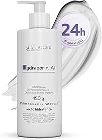 MANTECORP - Hidratante Corporal Hydraporin AI - Hidratação Intensa para Peles Secas e Sensíveis, Hidrata 24h, Ação Anti-inflamatória e Calmante - 450g