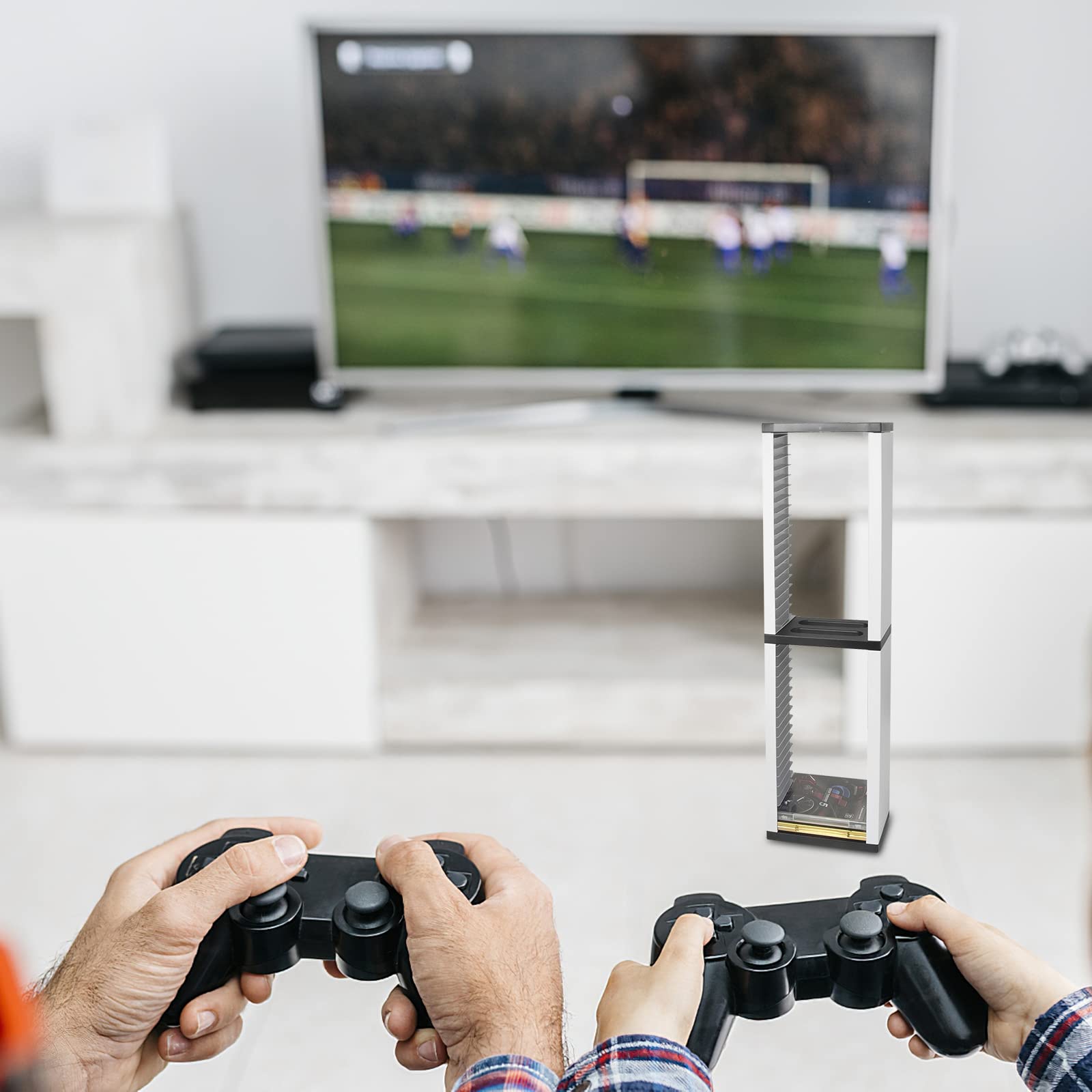 NCONCO Torre di archiviazione per giochi, 36 pezzi, torre di archiviazione per dischi di gioco in ABS, torre universale per PS5/PS4/Xbox One/NS e dischi Blu-Ray