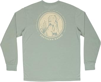 Southern Marsh Mens FieldTec Comfort - Engraved Outfitter T-Shirt Long Sleeve Casual Graphic Tee