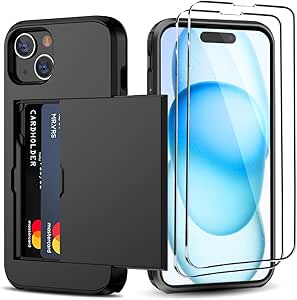 For IPhone 13 Pro Max Case With Card Holder Heavy Duty Protective Dual Layer Shockproof Hidden Card Slot Slim Wallet Case Iphone 13 Pro Max Women Men Rose Gol