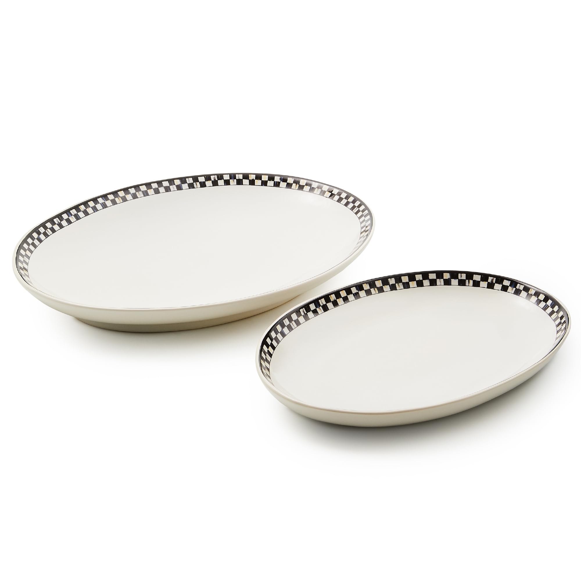 Amazon.com | MACKENZIE-CHILDS Set of 2 Everyday Oval Platters