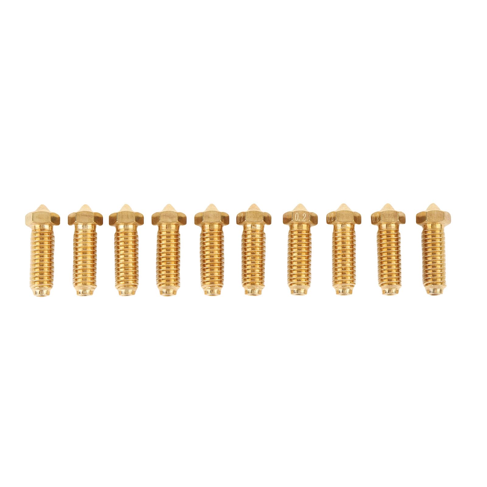 Cocoarm Boquilla de Latón para Impresora 3D, Kit de Boquilla Hotend Duradera para 3 Combos, Compatible con Múltiples Filamentos y Altas Temperaturas (0,2 mm)