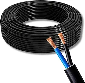 Cabo PP 2x1,00mm 50m Preto Flexível | Alucobre, Anti-Chamas, 750/450V, Ideal para Extensões e Uso Residencial Leve