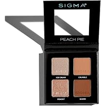 Sigma Beauty Quad Eyeshadow Palette - Makeup Eyeshadow Quad with Buttery Soft Formula Buildable & Blendable Peach Pie