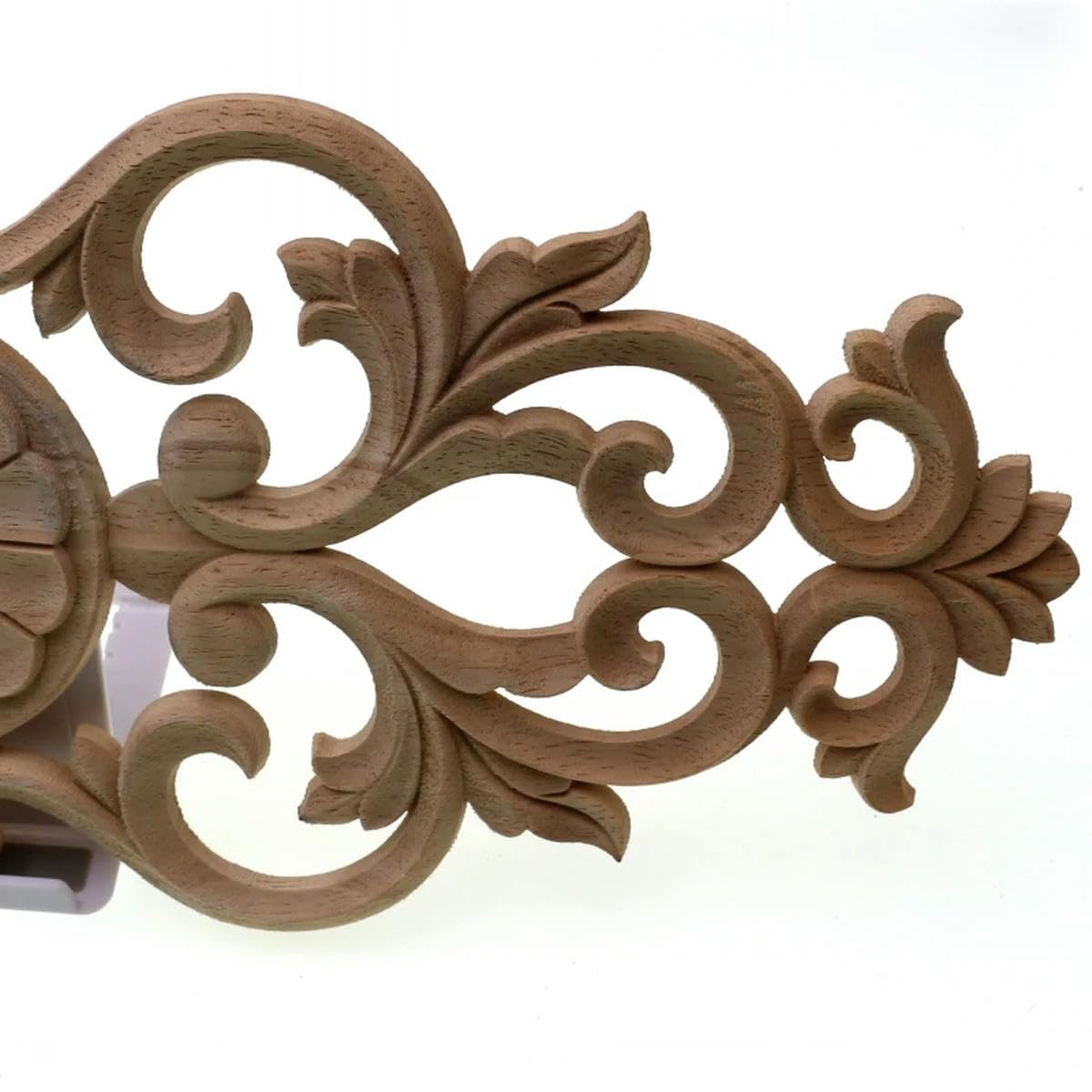 Rzeźbiona w drewnie długa aplikacja gumowa drewniana rzeźbiona aplikacja retro drzwi w kształcie serca długa figurka kwiatowa miniaturowe ozdoby 60 cm x 15 cm