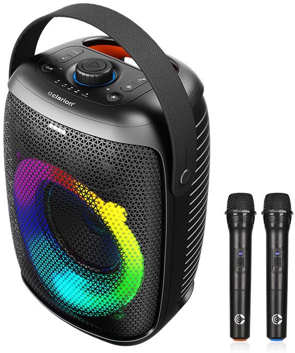 CLARION JM-KICK 6 Bluetooth Party Speaker with two wireless microphones