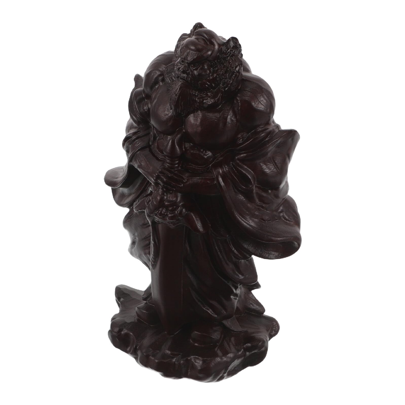 Figurine de protection Zhongkui Feng Shui pour maison et salon en bois