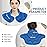MEISENHOME Microwavable Heating Pad for Neck and Shoulders, Weighted Microwave Moist Heated Wrap for Pain Relief Muscle Stress Tension, Heat Neck Wrap with Aromatherapy, Hot & Cold Compress, Blue